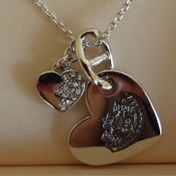 Juicy Couture VINTAGE Heart Dog Tag Couture Necklace - Picture 9 of 11